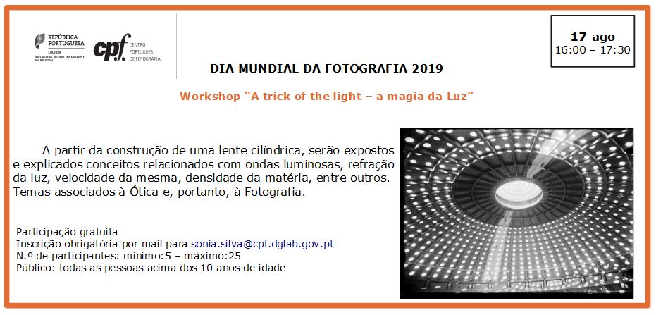 Workshop “A trick of the light – a Magia da Luz”