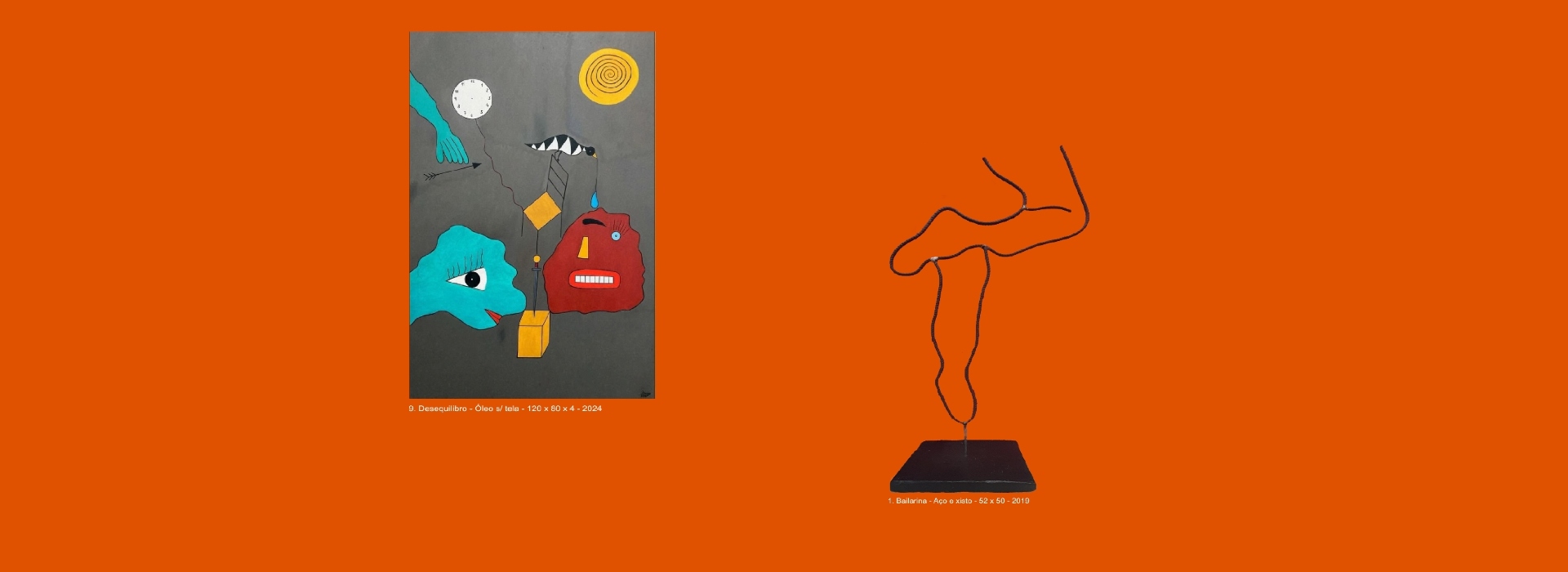 Exposição de pintura e escultura