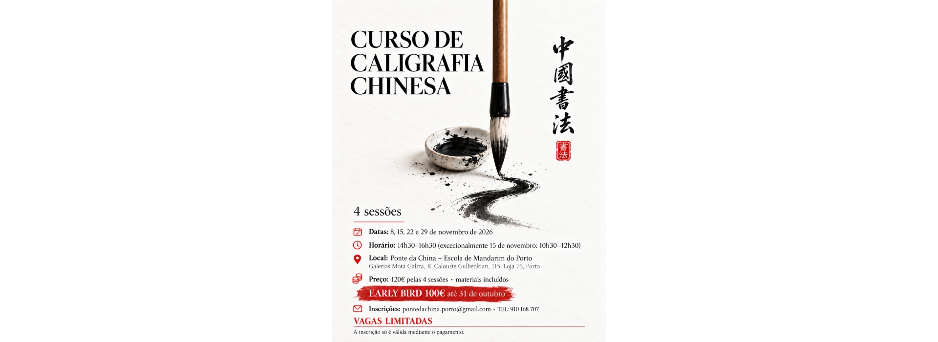 Curso de Caligrafia Chinesa